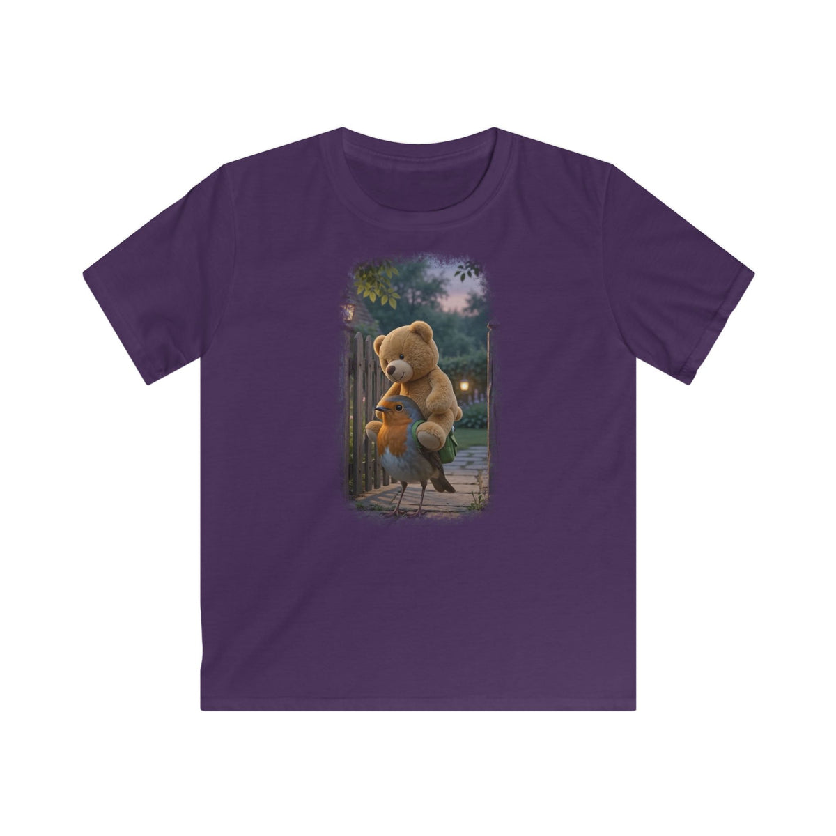 Premium Kinder T-Shirt Rosi Rotkehlchen und der Riesen-Teddy