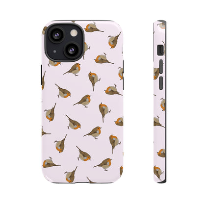 Rotkehlchen Handyhülle in Rosa | Vogel-Motiv für iPhone & Google Pixel