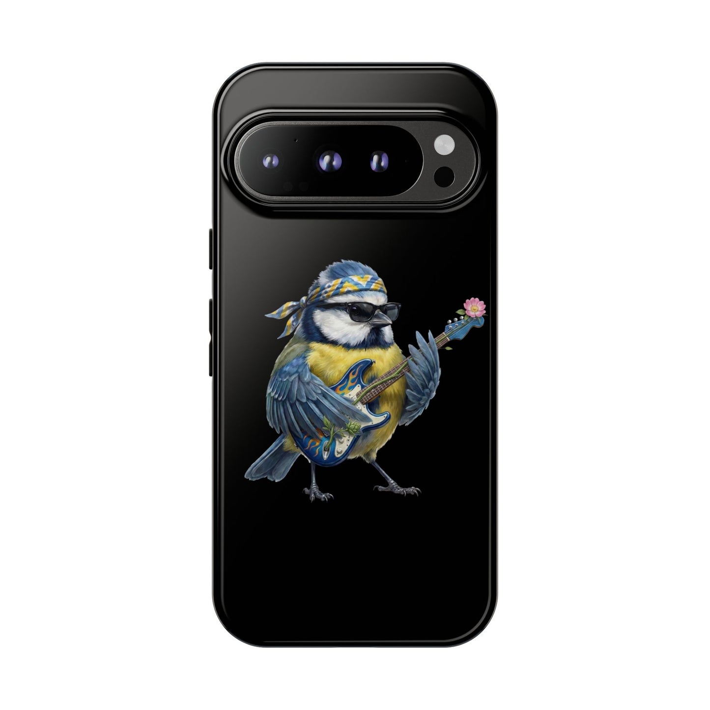Bert Blumen-Gitarre Handyhülle (iPhone & Google Pixel) – Die Gartenvögel Band 2 Merch