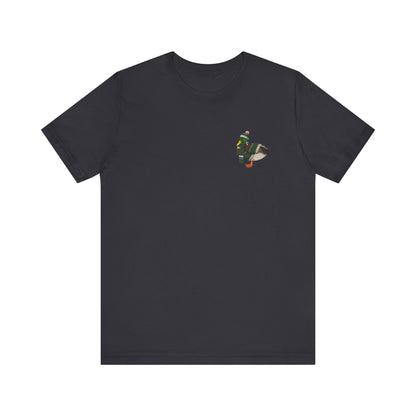Ente in Strick T-Shirt – Weiches Premium Shirt mit Winterlichem Vogelmotiv für Vogelbeobachter