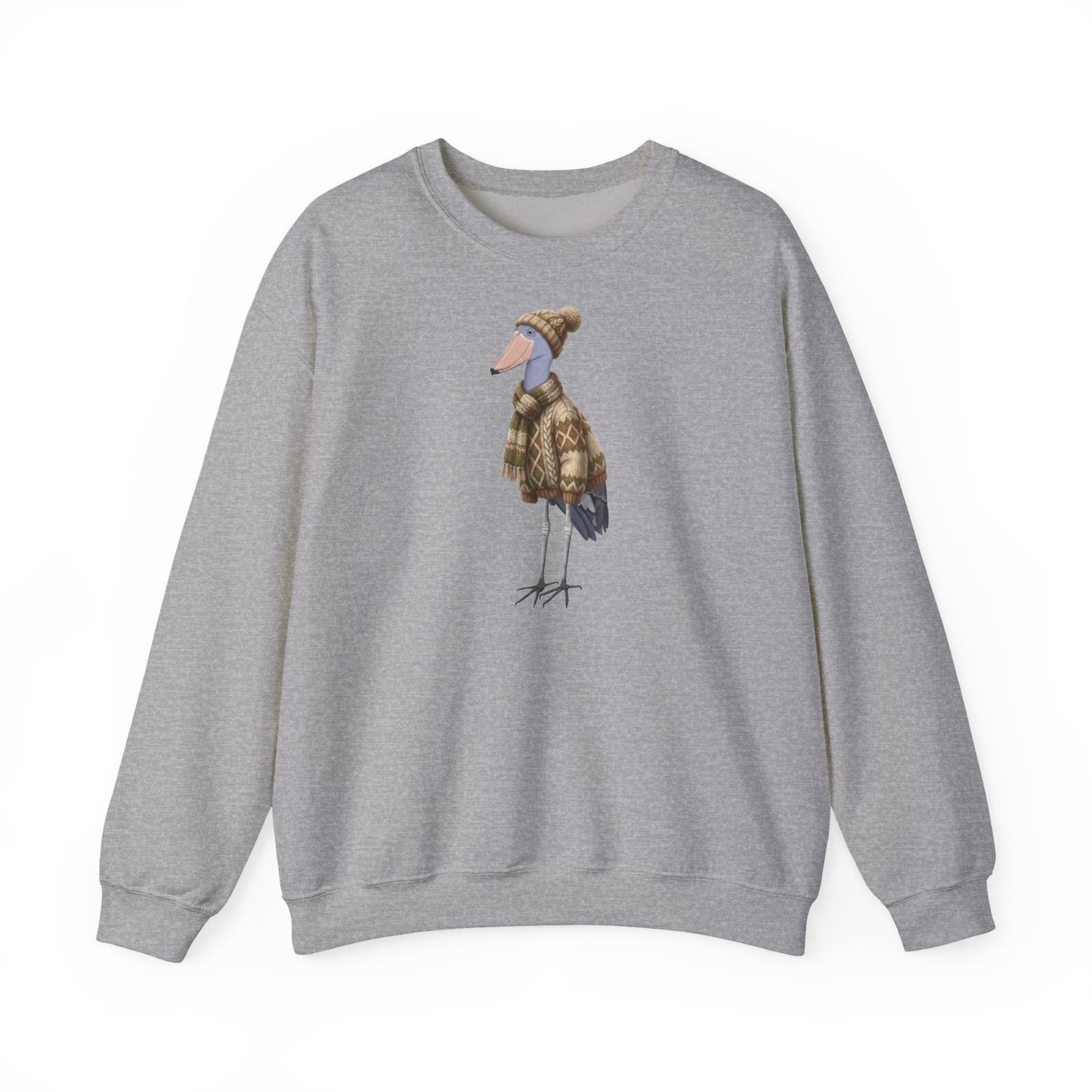 Schuhschnabel in Strick Weihnachts-Sweatshirt | Unisex Vogel Sweater für Vogelfreunde & Vogelbeobachter