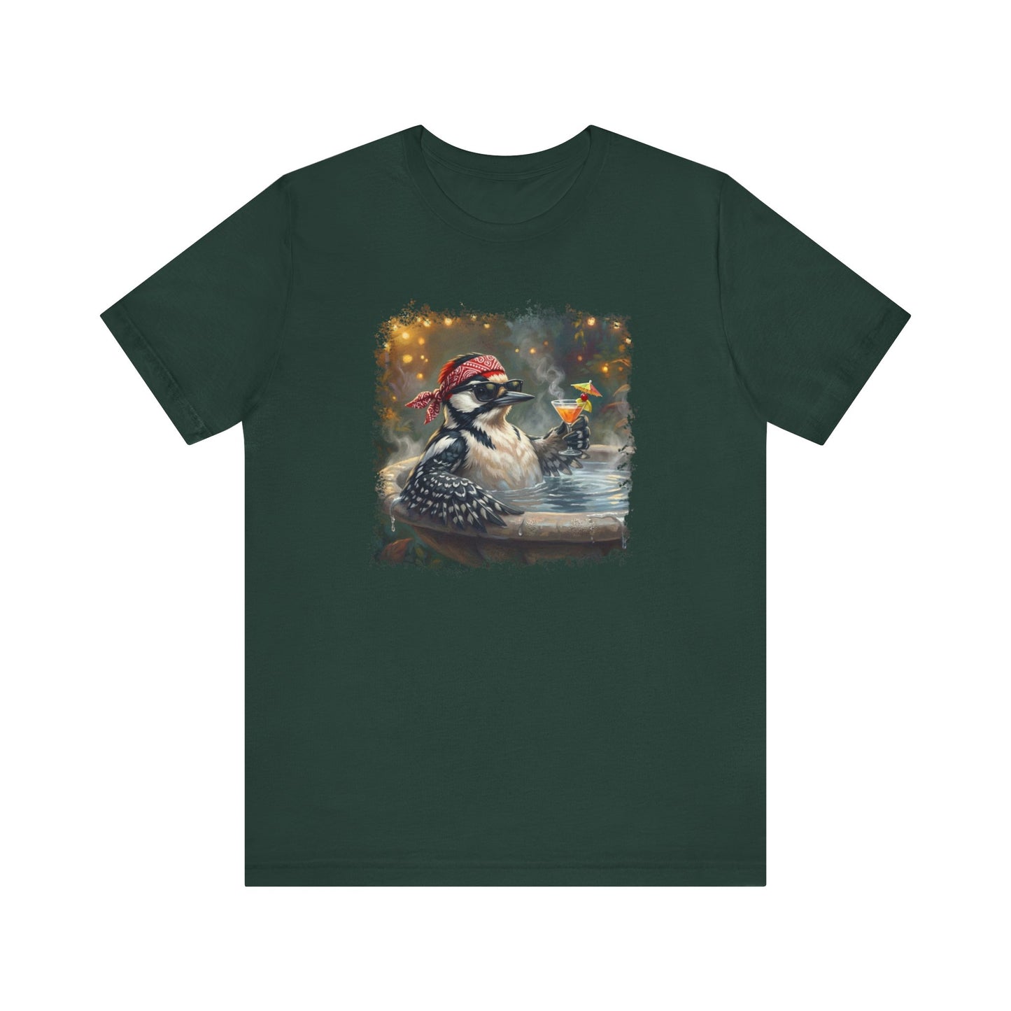 Specht Vogel T-Shirt in Black