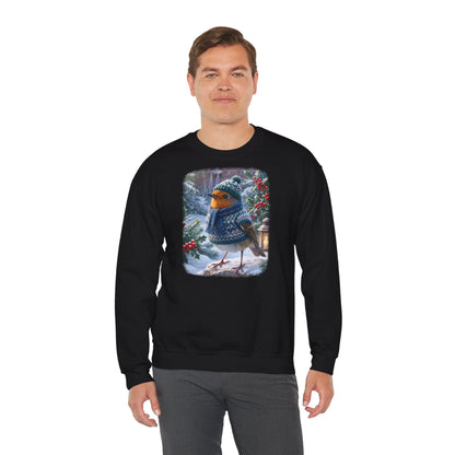 Premium Sweatshirt Rosi Rotkehlchen im kuschelinge Winter-Outfit