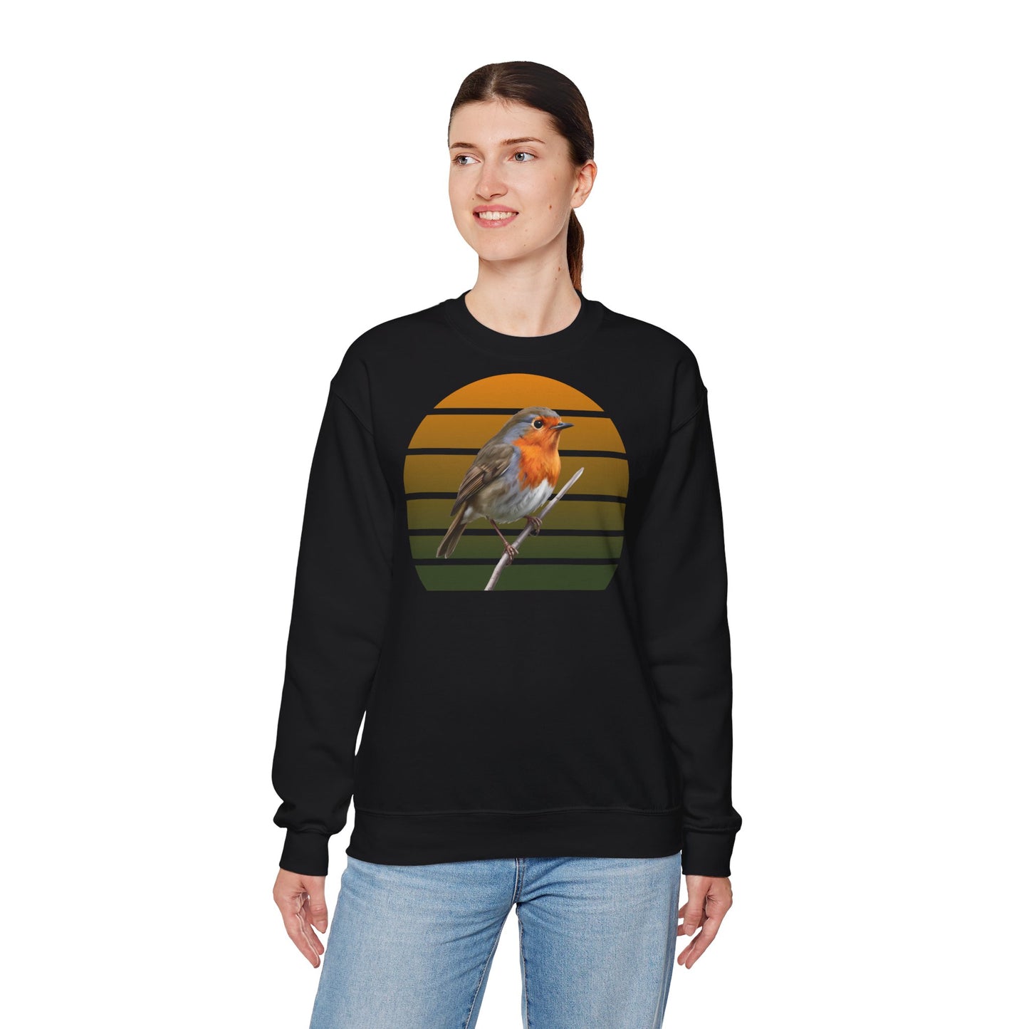 Rotkehlchen Sweatshirt | Unisex Vogel Pullover für Vogelfreunde & Vogelbeobachter
