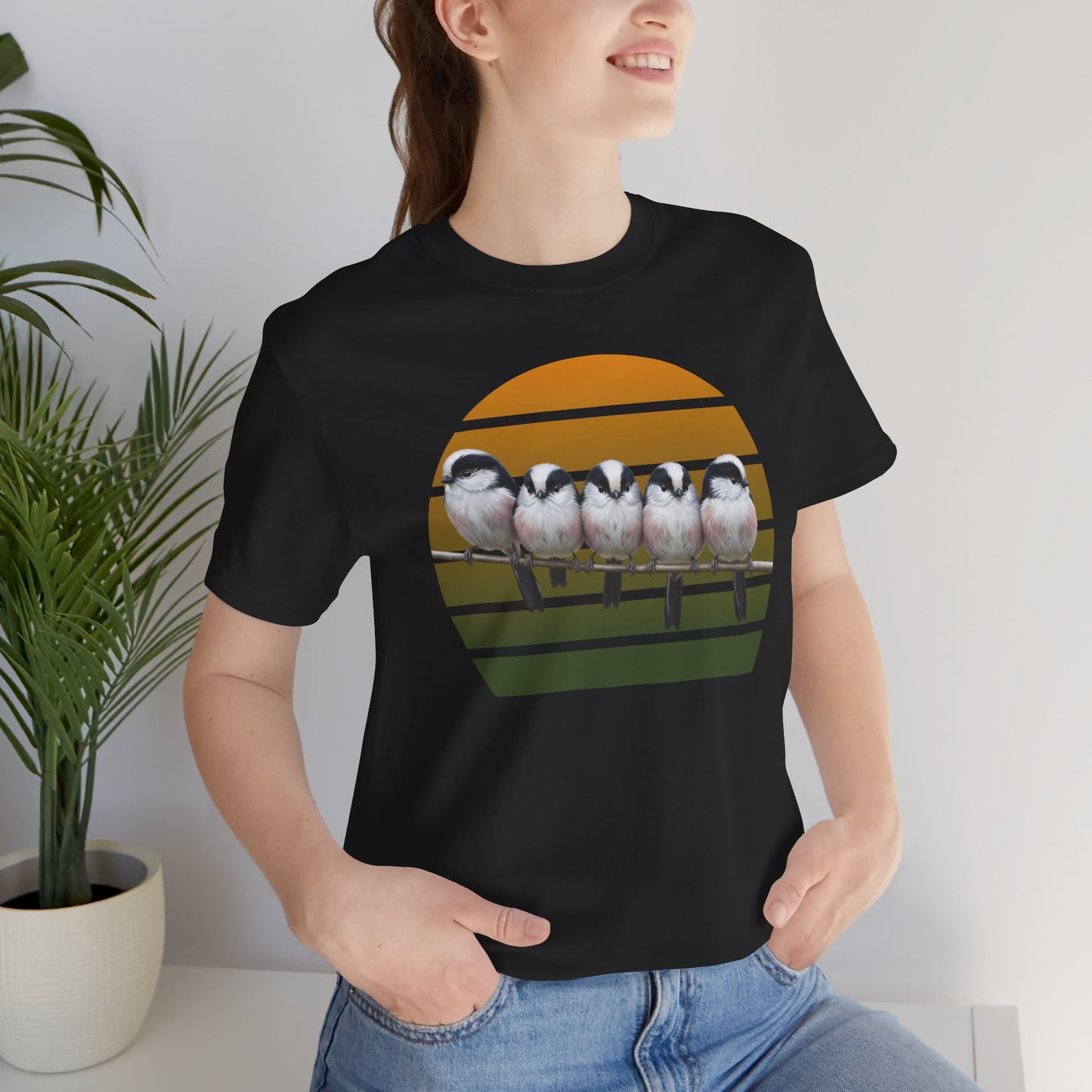 Schwanzmeisen Premuim T-Shirt | Geschenk für Vogelbeobachter | jz.birds