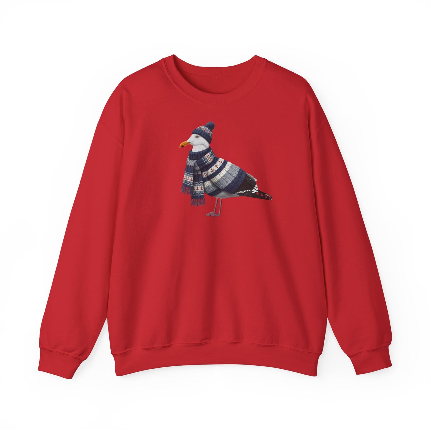 Möwe in Strick Weihnachts-Sweatshirt | Unisex Vogel Sweater für Vogelfreunde & Vogelbeobachter