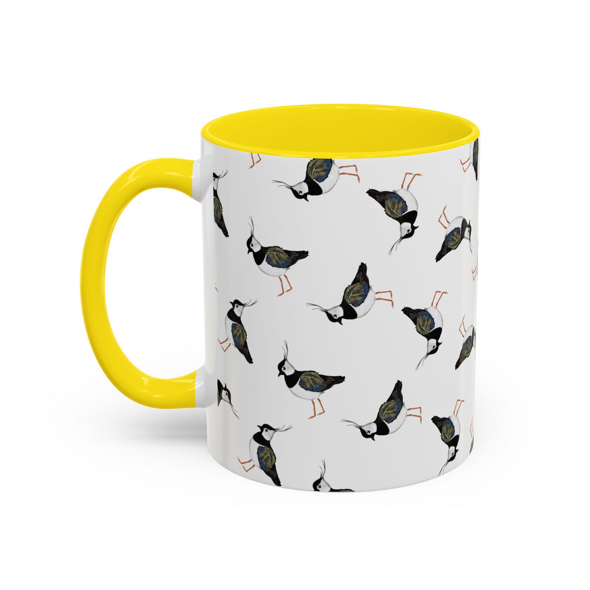 Kiebitz Tasse mit Streumuster | Vogelmotiv Kaffeebecher für Vogelbeobachter & Naturfreunde