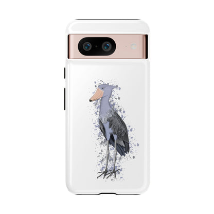 Schuhschnabel Vogel iPhone & Google Pixel Vogelmotiv Handyhülle Weiß