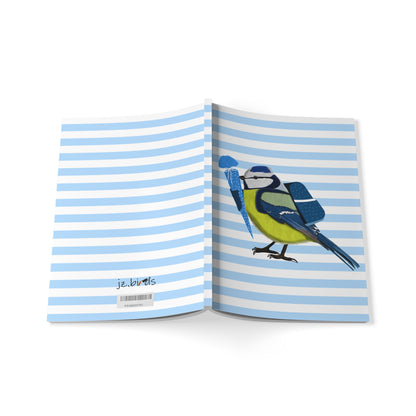 Blaumeise Notizbuch Geschenk zur Einschulung  A5 Softcover 150 Seiten Liniert