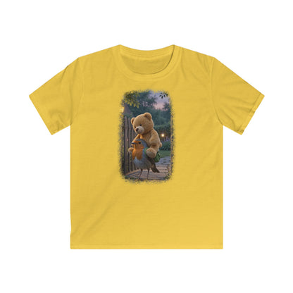 Premium Kinder T-Shirt Rosi Rotkehlchen und der Riesen-Teddy