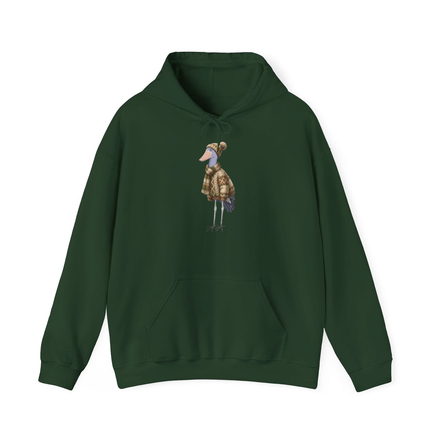 Schuhschnabel mit Strickpullover Hoodie - Vogel Kapuzenpullover für Vogelbeobachter & Naturliebhaber mit Vogelmotiv