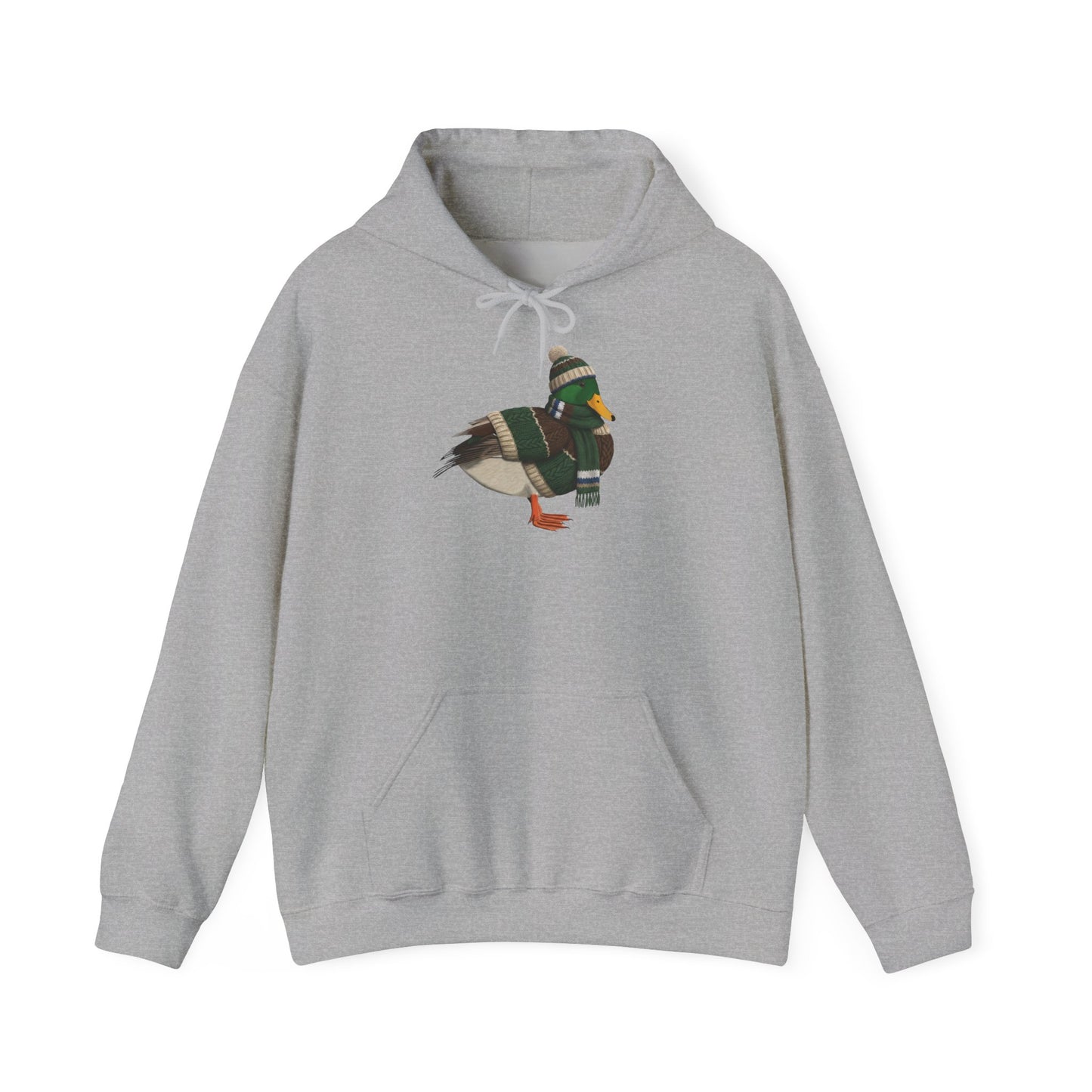 Ente mit Strickmütze Hoodie - Vogel Kapuzenpullover für Vogelbeobachter & Naturliebhaber mit Vogelmotiv