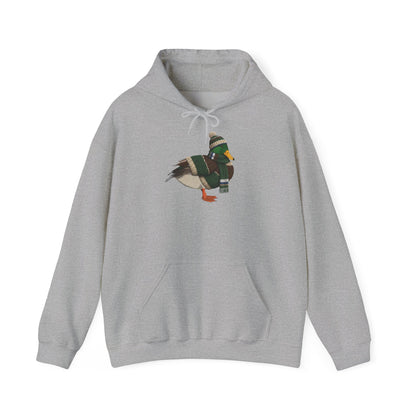 Ente mit Strickmütze Hoodie - Vogel Kapuzenpullover für Vogelbeobachter & Naturliebhaber mit Vogelmotiv