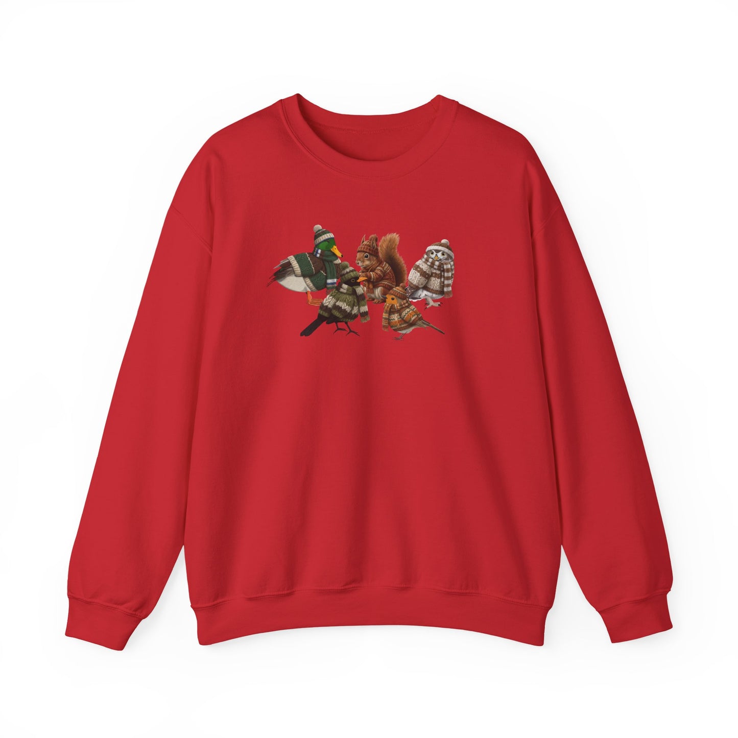 Kuscheliges Vogelmotiv Winter-Sweatshirt: Die Tier-Gang mit Mütze & Pullover