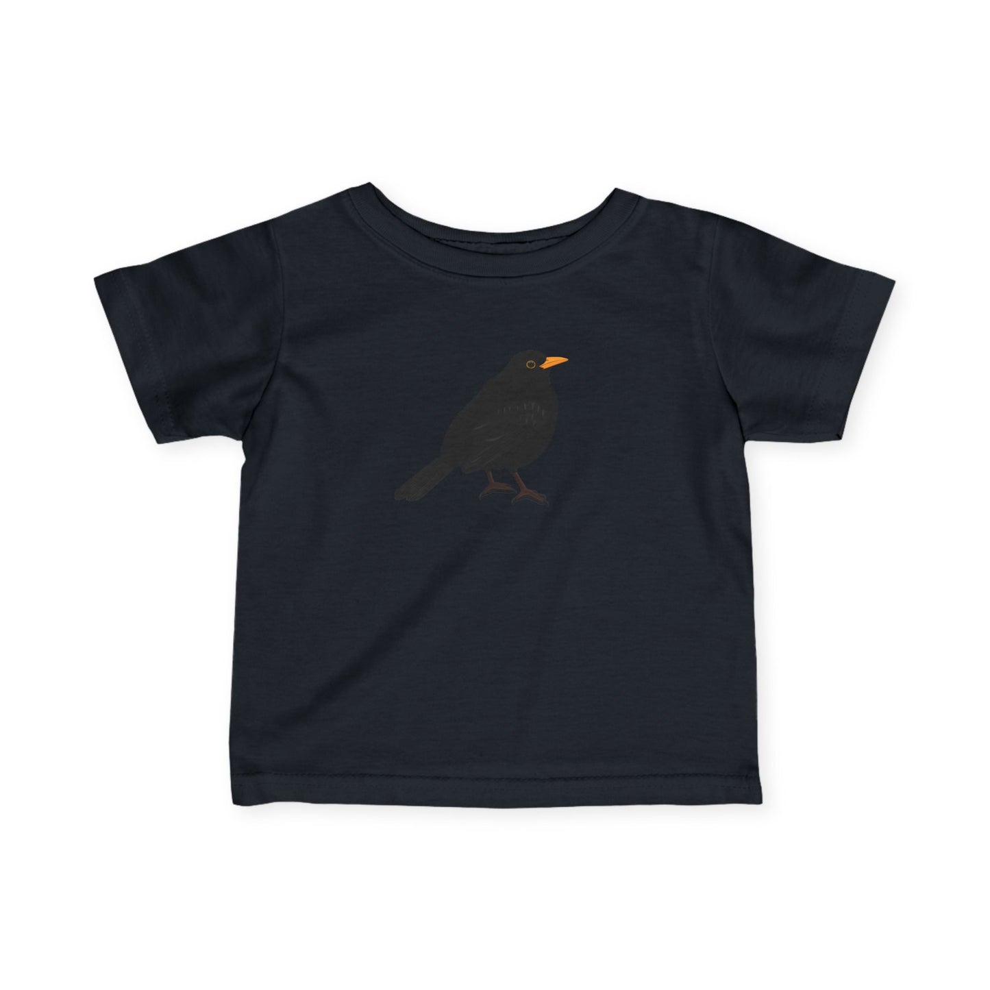 Süßes Amsel Vogel Tiermotiv T-Shirt für Babys und Kleinkinder