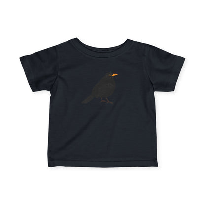 Süßes Amsel Vogel Tiermotiv T-Shirt für Babys und Kleinkinder