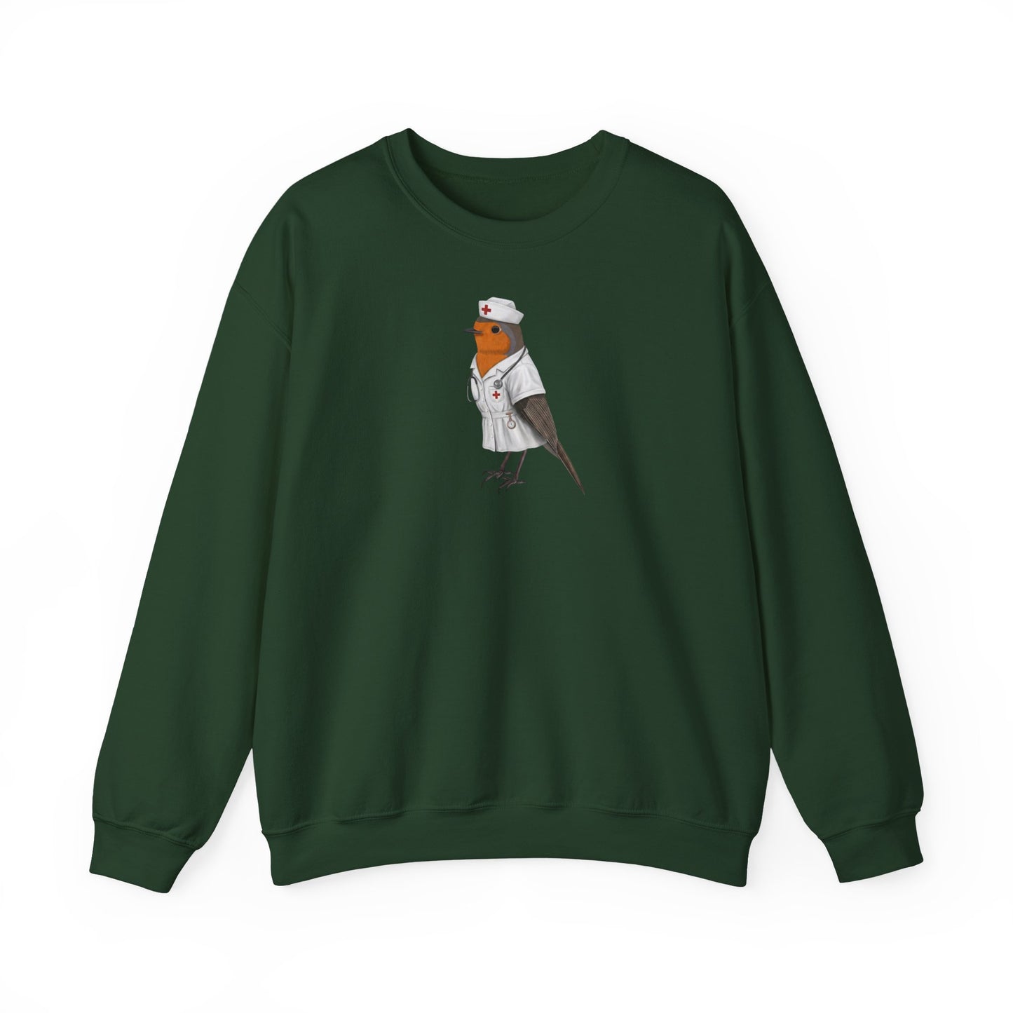 Rotkehlchen Krankenschwester Sweatshirt (Unisex) - Geschenk für Pflege & Medizin