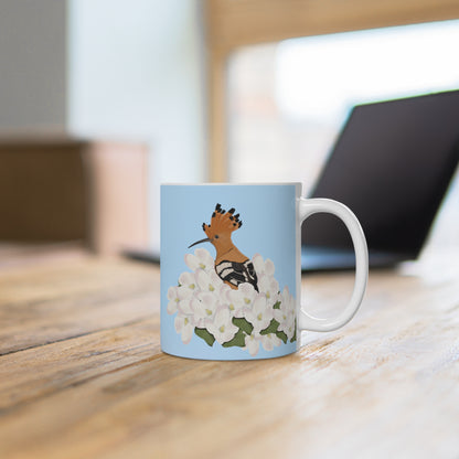 Wiedehopf mit Apfelblüten im Frühling Vogel Tasse für Vogelfreunde