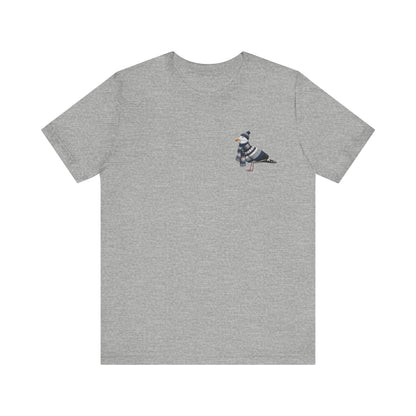 Möwe in Strick T-Shirt – Weiches Premium Shirt mit Winterlichem Vogelmotiv