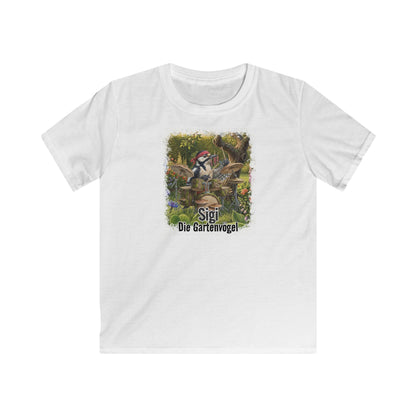 Specht Kinder T-Shirt – bird guitar und birthday shirt Stil