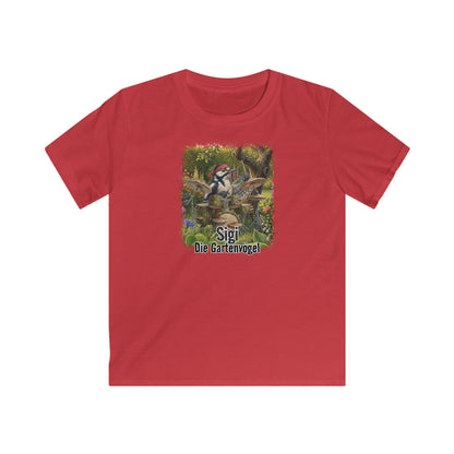Specht Kinder T-Shirt mit bird guitar Hintergrund