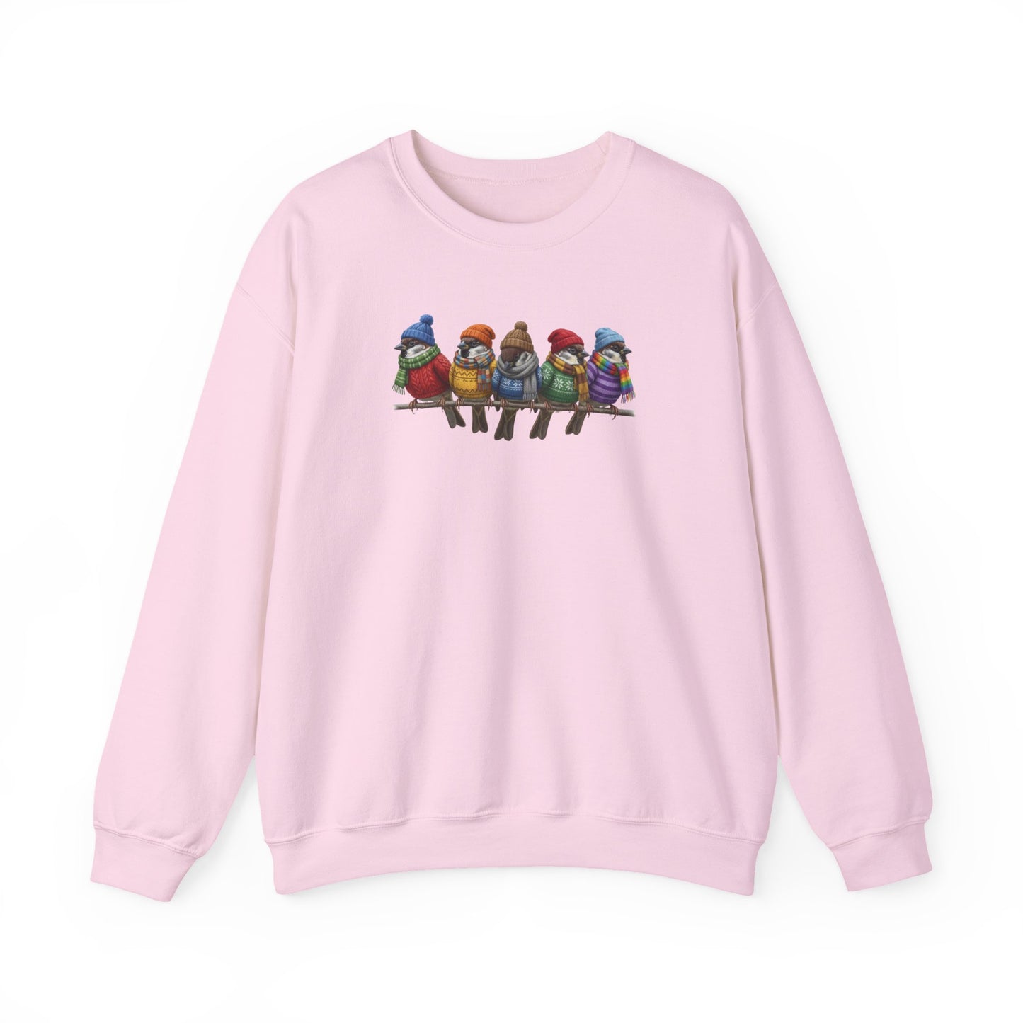 Spatzen in Strick Winter-Sweatshirt | Unisex Vogel Sweater für Vogelfreunde & Vogelbeobachter