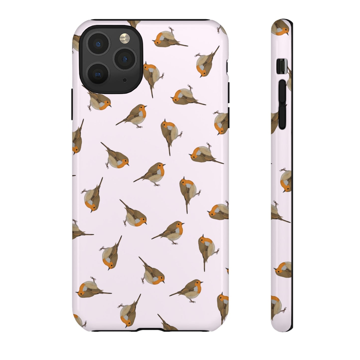 Rotkehlchen Handyhülle in Rosa | Vogel-Motiv für iPhone & Google Pixel – animal lover,
