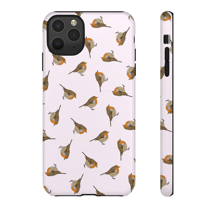 Rotkehlchen Handyhülle in Rosa | Vogel-Motiv für iPhone & Google Pixel – animal lover,