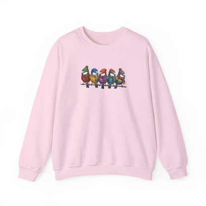 Blaumeisen in Strick Winter-Sweatshirt | Unisex Vogel Sweater für Vogelfreunde & Vogelbeobachter