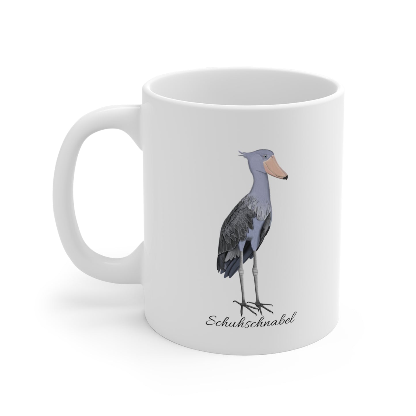 Schuhschnabel Vogel Tasse Weiß für Vogelbeobachter