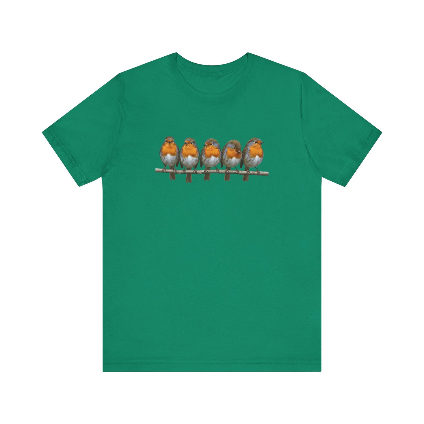 Rotkehlchen T-Shirt (Unisex) – Weiches Premium Shirt mit Einzigartigem Vogelmotiv