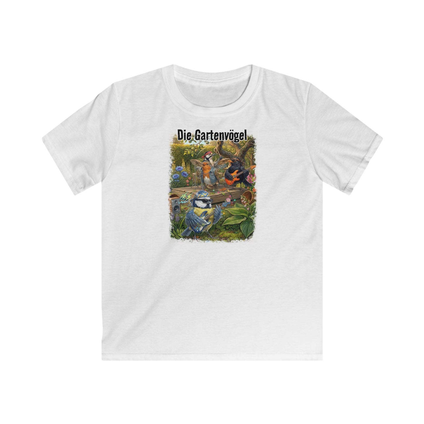 Blaumeise Kinder T-Shirt – bird guitar und birthday shirt Stil