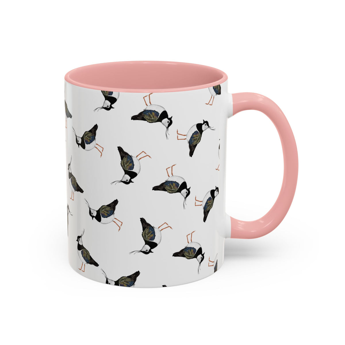 Kiebitz Tasse mit Streumuster | Vogelmotiv Kaffeebecher für Vogelbeobachter & Naturfreunde