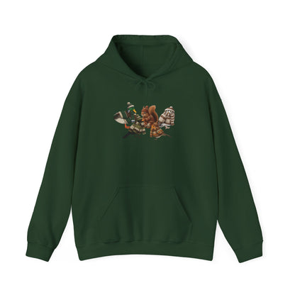 Lustiger Vogelmotiv Winter Hoodie: Die Tier-Gang im Strick-Outfit
