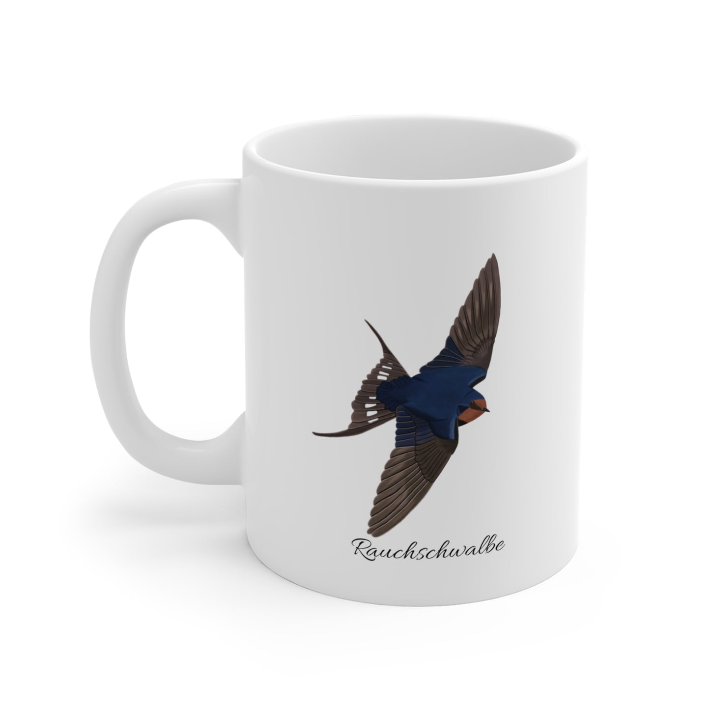 Rauchschwalbe Vogel Tasse Weiß für Vogelbeobachter