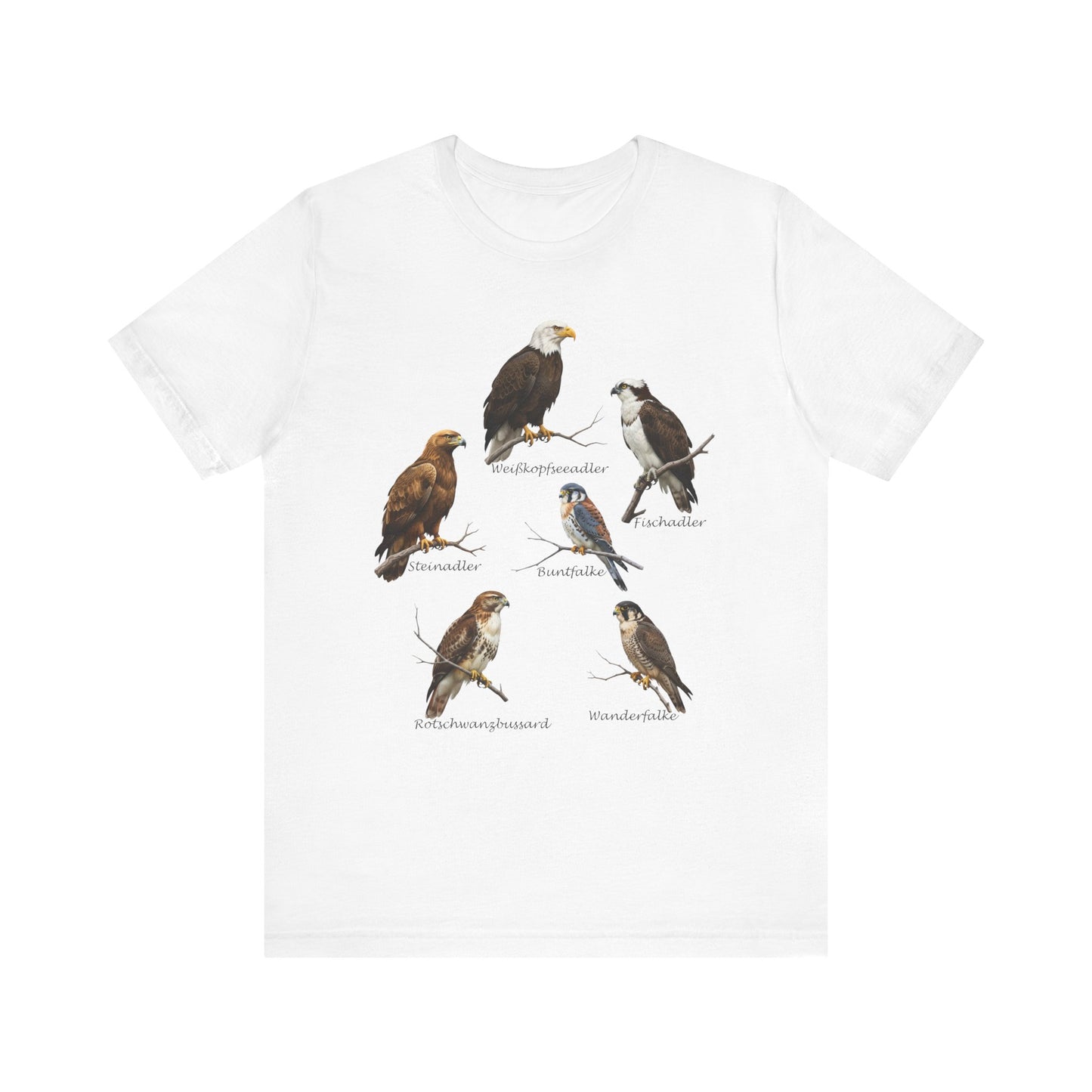 T-Shirt mit Greifvögeln: Adler, Falke & Co. | Vogelkunde Natur – bird graphic tee, Vogel