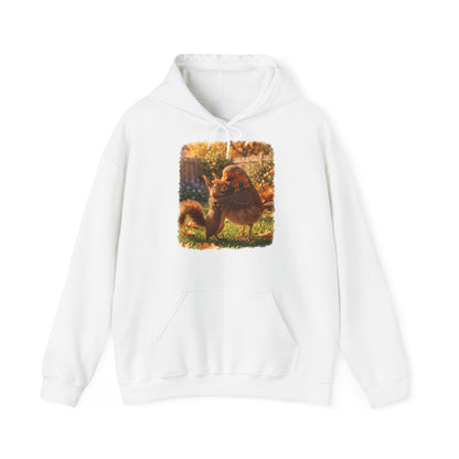 Hoodie Rosi Rotkehlchen & Eichhörnchen | Kapuzenpullover für Vogelfreunde