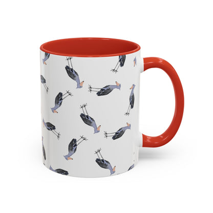 Schuhschnabel Tasse mit Streumuster | Vogelmotiv Kaffeebecher für Vogelbeobachter & Naturfreunde – Accent Coffee Mug, Birds Design