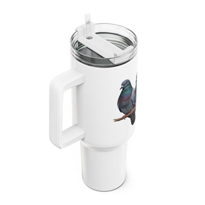 Tauben Thermo-Tumbler 40oz (1,2L) – Edelstahl Isolierbecher für Vogelbeobachter