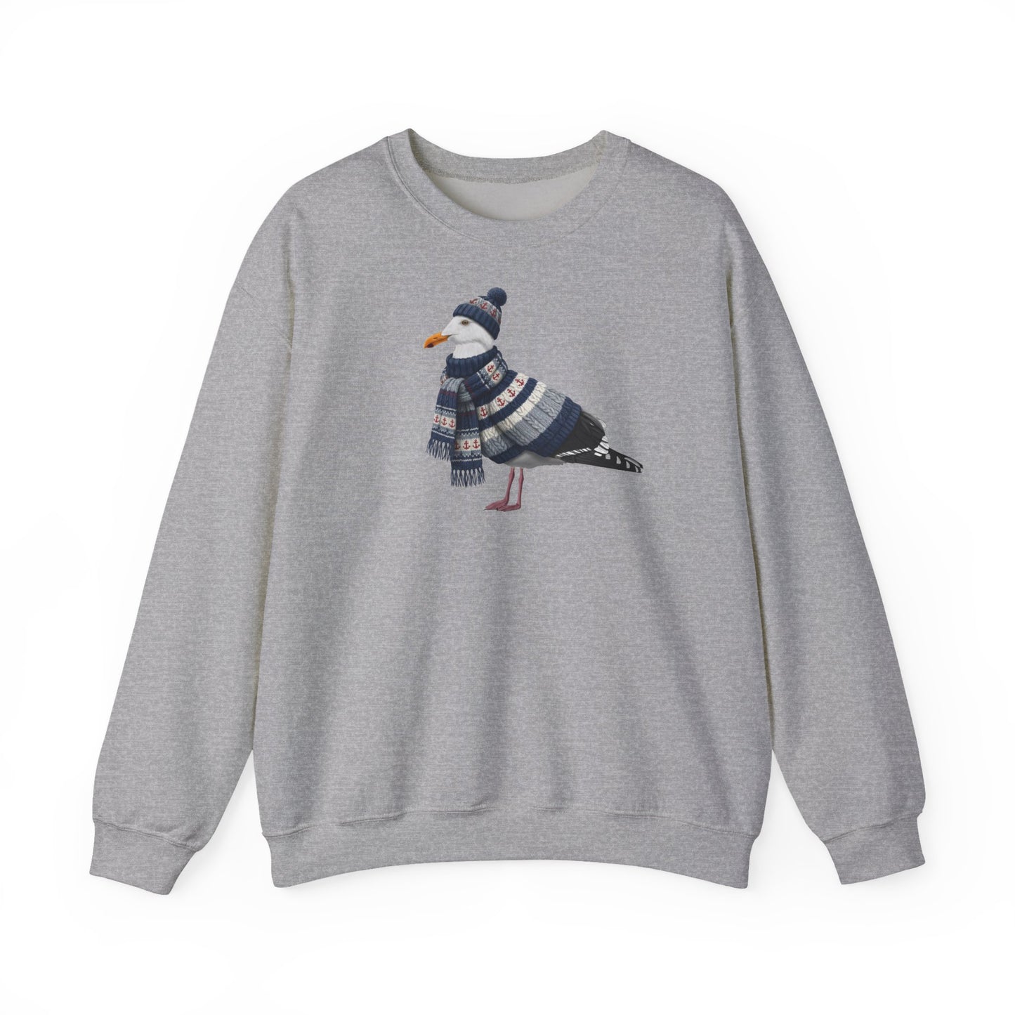 Möwe in Strick Weihnachts-Sweatshirt | Unisex Vogel Sweater für Vogelfreunde & Vogelbeobachter