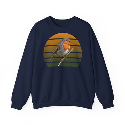 Rotkehlchen Sweatshirt | Unisex Vogel Pullover für Vogelfreunde & Vogelbeobachter