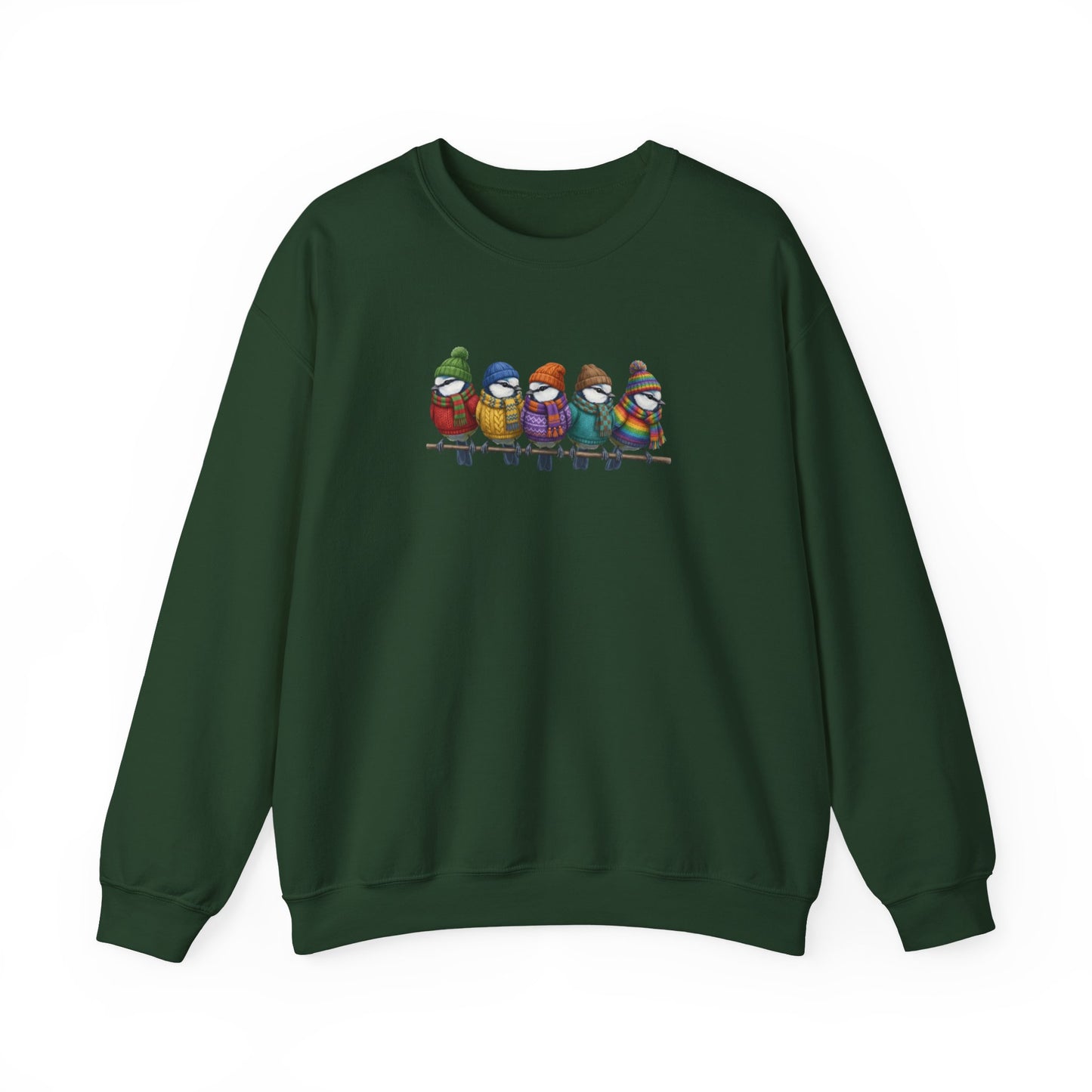 Blaumeisen in Strick Winter-Sweatshirt | Unisex Vogel Sweater für Vogelfreunde & Vogelbeobachter