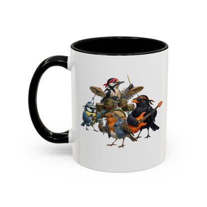 Die Gartenvögel Full Lineup – Offizielle Tour-Tasse | Zweifarbige Premium Keramik (Schwarz/Weiß)