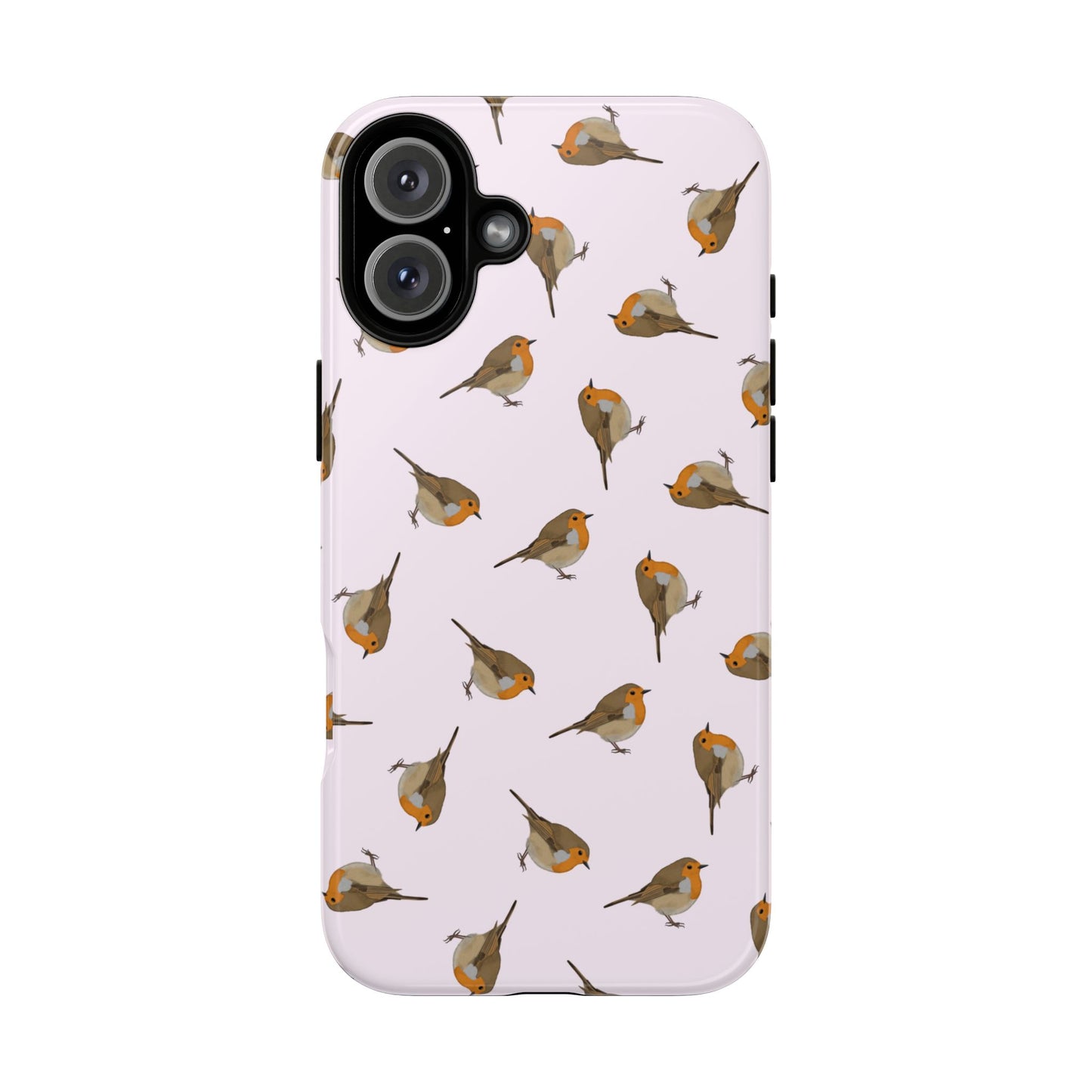 Rotkehlchen Handyhülle in Rosa | Vogel-Motiv für iPhone & Google Pixel