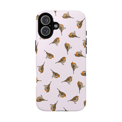 Rotkehlchen Handyhülle in Rosa | Vogel-Motiv für iPhone & Google Pixel