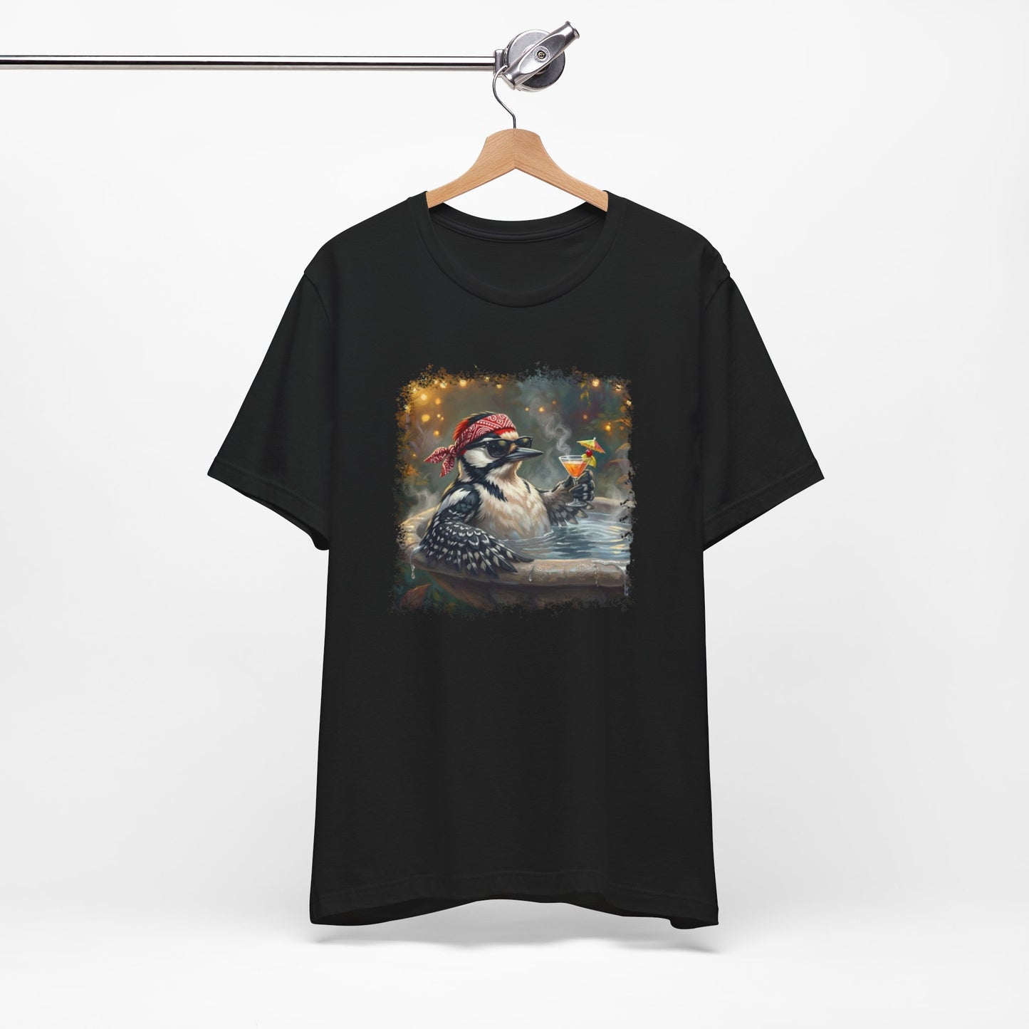 Specht Vogel T-Shirt in Black