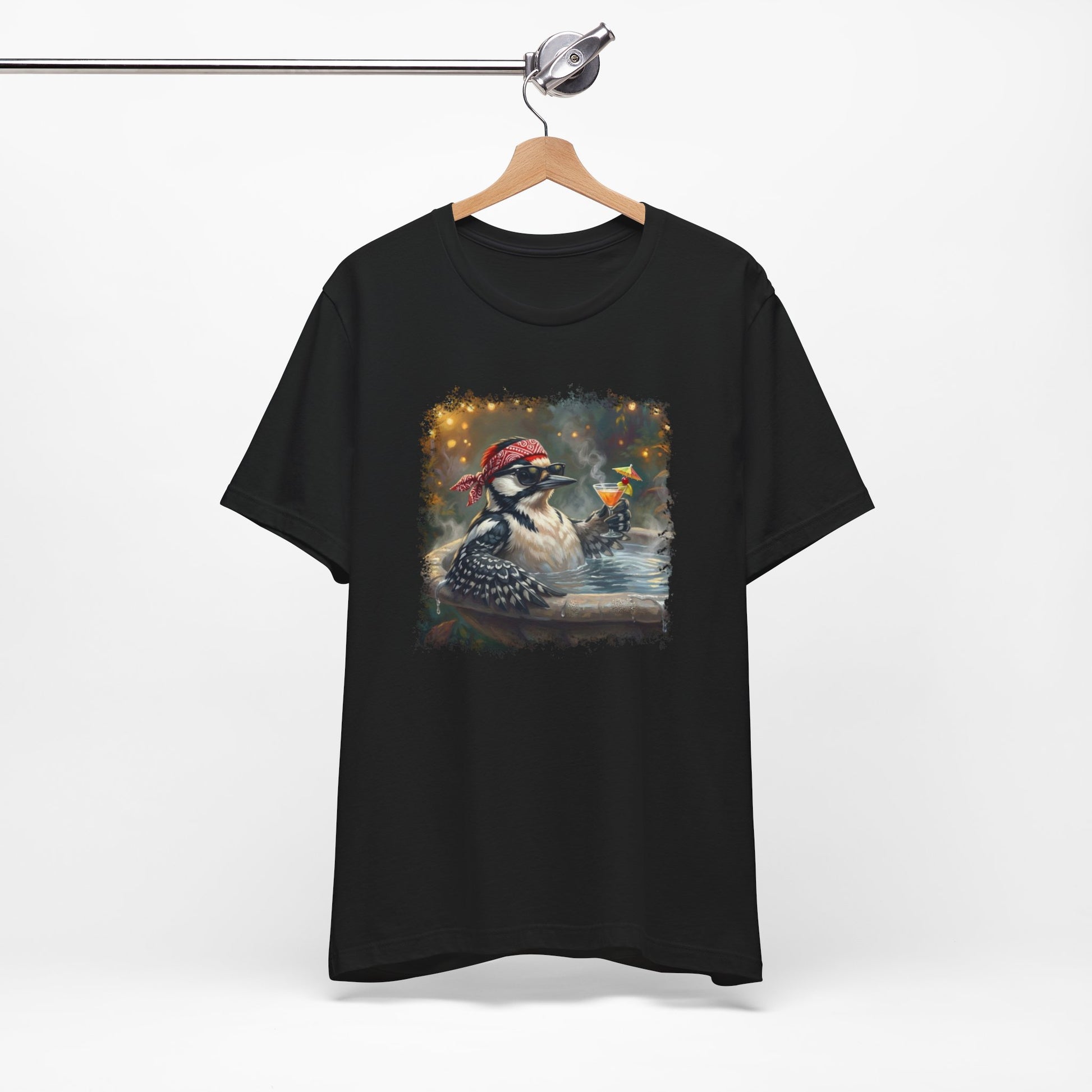 Specht Vogel T-Shirt in Black