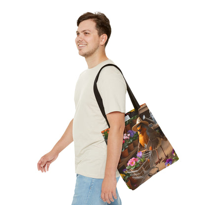 Rosi Rotkehlchen im Blumenladen Stofftasche – Robuste Tote Bag für Pflanzenfreunde und Gartenliebhaber