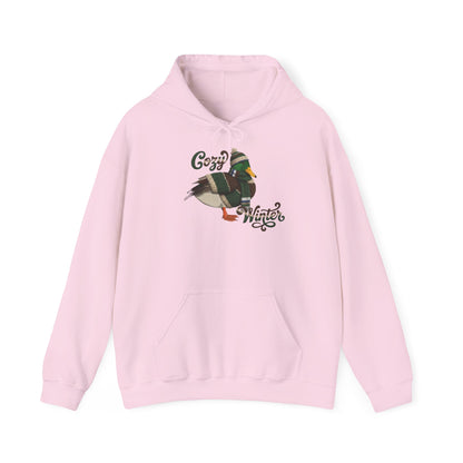 Ente mit Strickmütze Cozy Winter Hoodie - Vogel Kapuzenpullover für Vogelbeobachter & Naturliebhaber mit Vogelmotiv