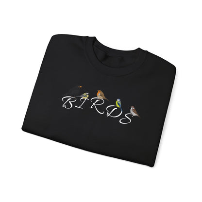 Birds Amsel Rotkehlchen Kohlmeise Blaumeise Spatz Vogel Sweatshirt für Vogelbeobachter